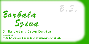 borbala sziva business card
